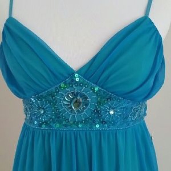 Ocean Mint Floral Dress - Picture 2 of 3